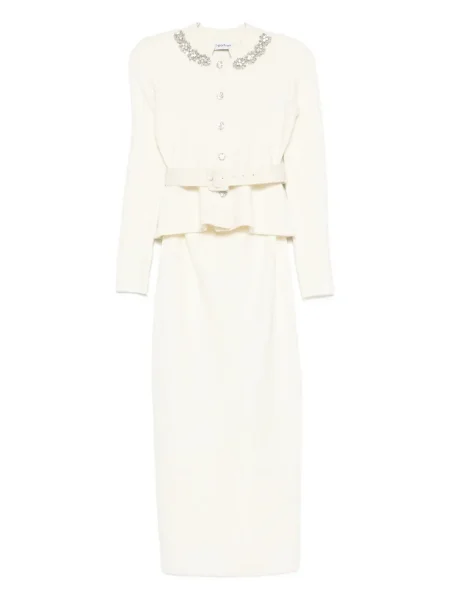 Rochie Self-portrait de costum alb