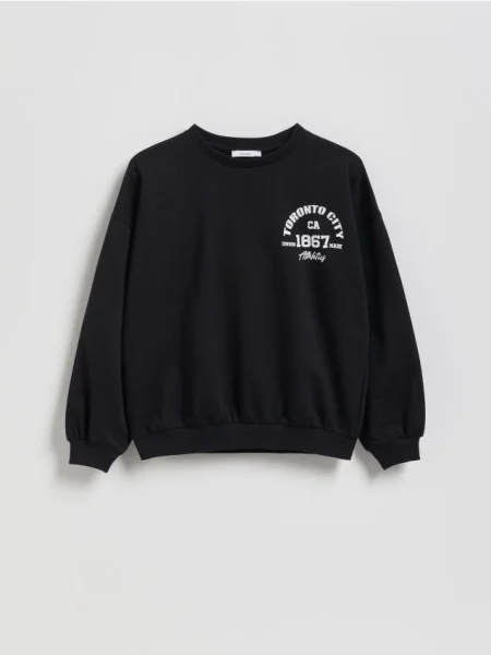 Reserved bluza z nadrukiem czarny