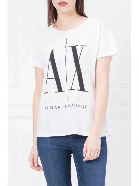 Armani Exchange Tricou alb