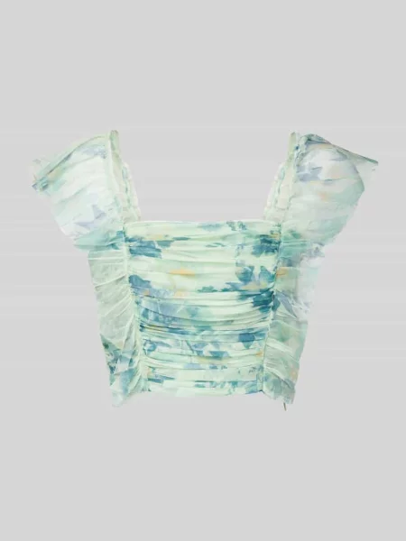 Top Lace & Beads z falbankami zielony