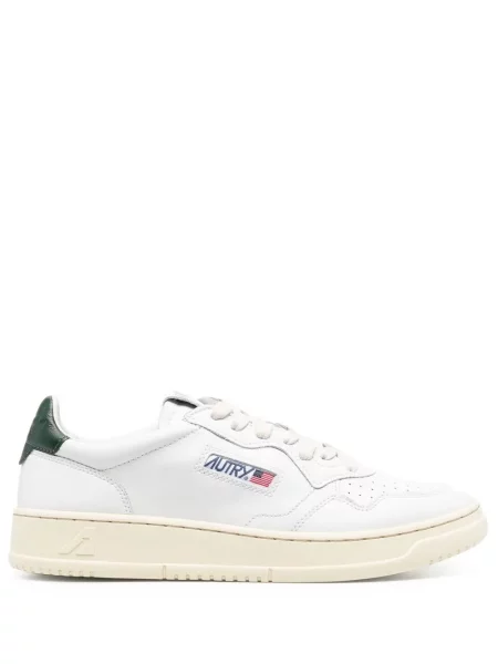 Sneakerși Autry cu șireturi din dantelă alb