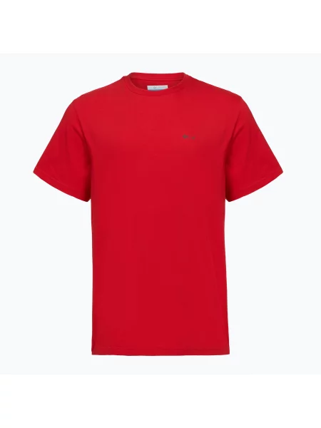 Tricou pentru bărbați Columbia CSC Basic Logo Back Tee mountain red/linework c badge roșu