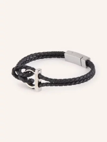 Ferragamo Bransoletka schwarz czarna