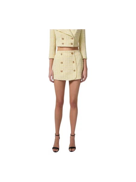 Elisabetta Franchi Spódnica mini żółty