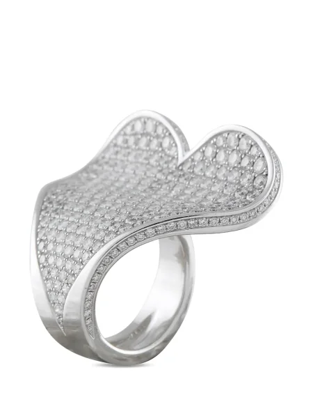 Diamant inel Roger Dubuis cu motiv cu inimi argintiu