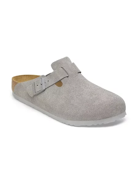 Sneakersy Birkenstock zamszowe z kamieniami szare