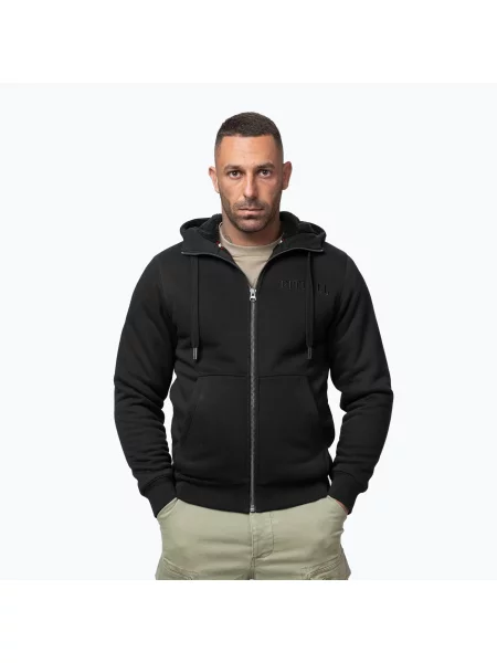 Mikina Pitbull Ruffin Detroit Hooded black/black černá