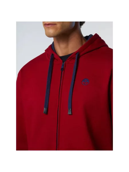 Bluza z kapturem North Sails z kapturem z logo czerwona