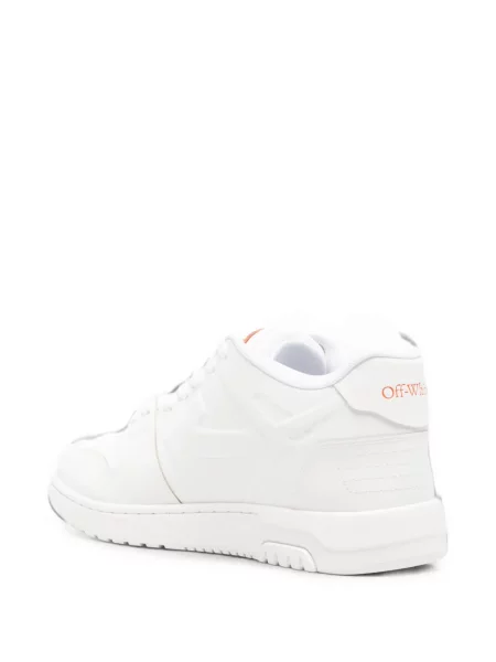 Sneakerși Off-white cu legături alb