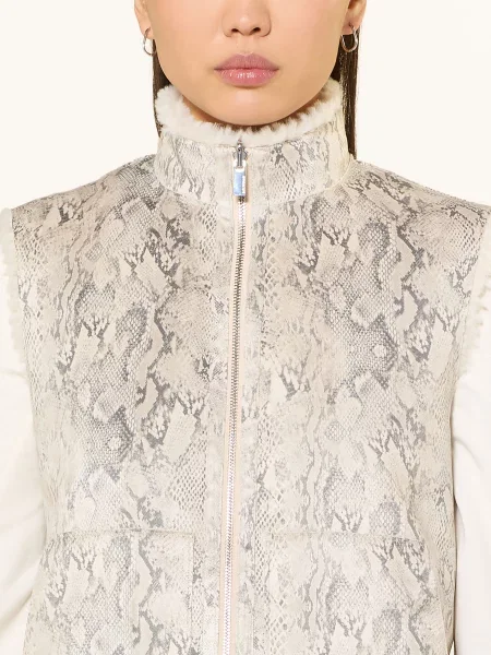 Milestone Kamizelka Msblakely Dwustronna Z Sztucznym Futerkiem beige beżowa