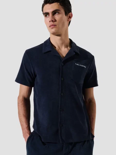 Сорочка повсякденна Karl Lagerfeld темно-синій синя