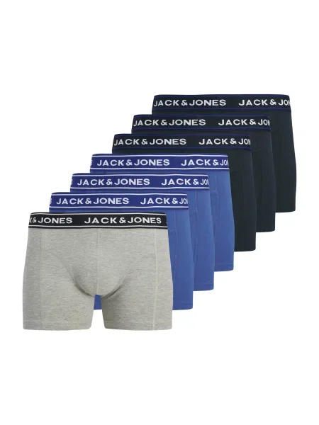JACK & JONES Boksarice JACDANNY modra / nočno modra / pegasto siva bela