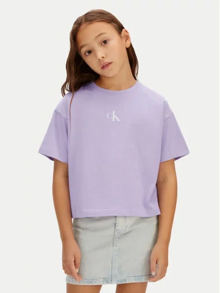Calvin Klein Jeans Tricou Boxy Fit violet