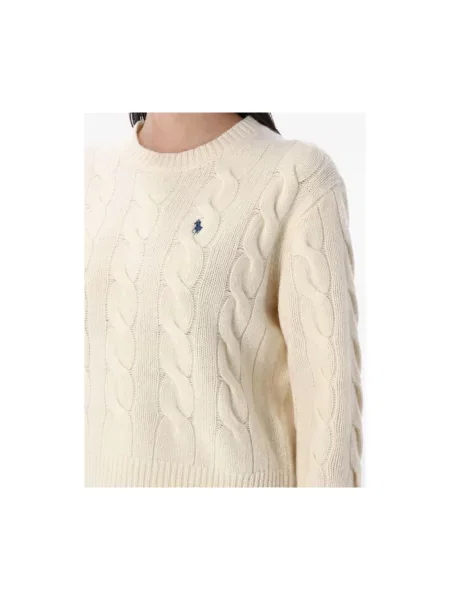 Dzianinowy sweter Ralph Lauren biały