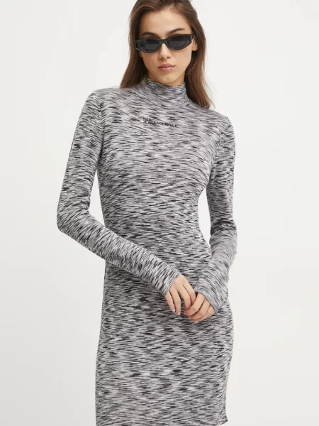 Karl Lagerfeld Jeans rochie mini mulată gri