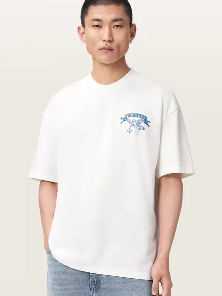 AllSaints tricou oversized pentru bărbați din CRAY bej