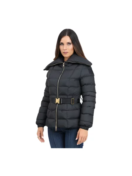 Krótka kurtka puchowa Elisabetta Franchi pikowana czarna