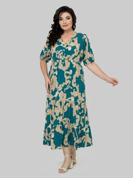 Сукня міді All Posa бірюзовий