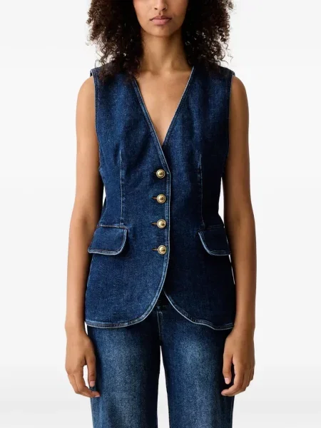 Vestă denim Luisa Spagnoli albastru