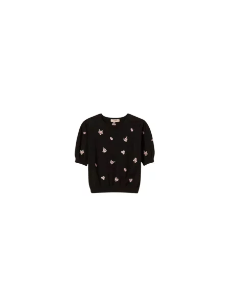 Dzianinowy sweter Twinset czarny