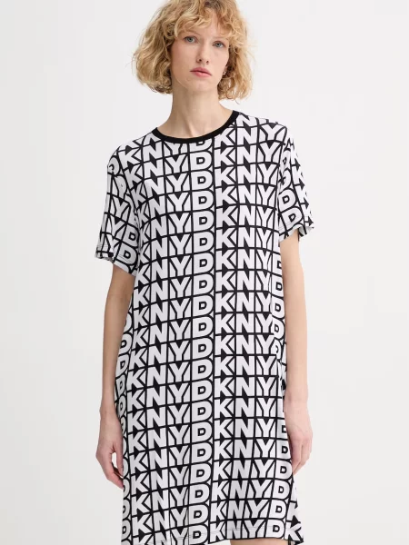 DKNY noční košile z viskózou černá