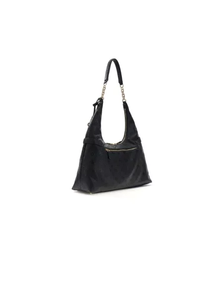 Torebka hobo Guess z logo czarna