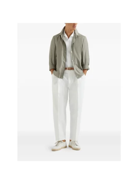 Kurtka koszulowa Brunello Cucinelli casual zielona