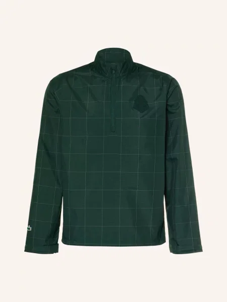 Lacoste Bunda Přes Hlavu tmavě zelená bílá