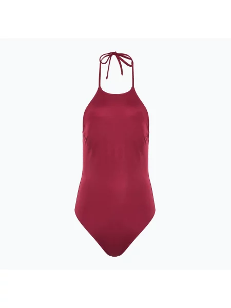 Jednodílné plavky Calvin Klein High Neck RP plum gaze