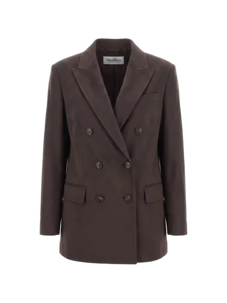 Sacou Max Mara cu două rânduri de nasturi maro