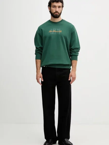 Levi's hanorac pentru bărbați cu RELAXD GRAPHIC CREW verde