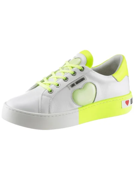 Love Moschino Tenisky svítivě žlutá bílá