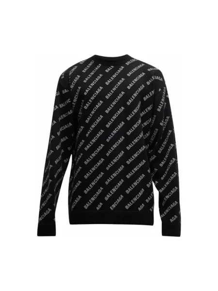 Sweter Balenciaga z okrągłym dekoltem czarny