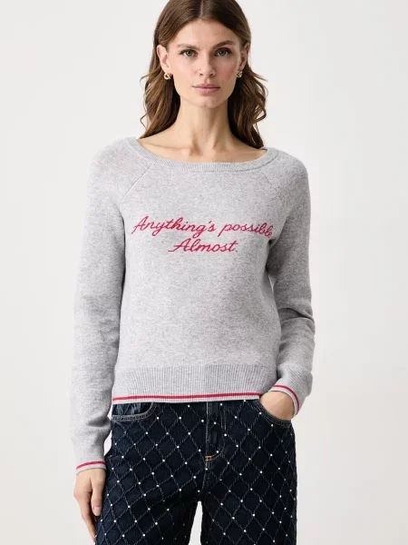 Guess pulover pentru femei x MARILYN MONROE gri