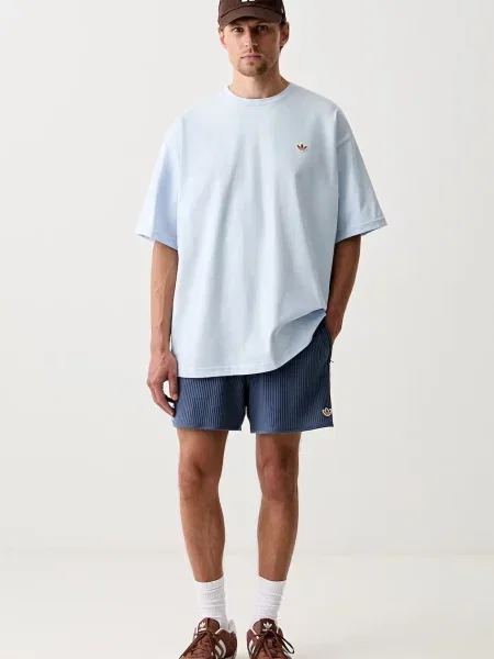 Adidas Originals trenirka kratke hlače z bombažem modra