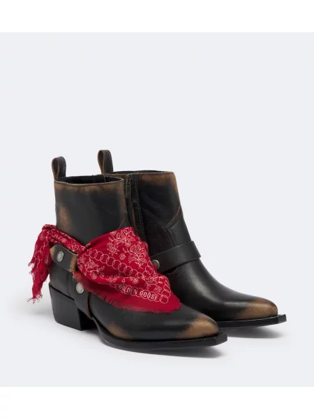 Botine Golden Goose din piele negru