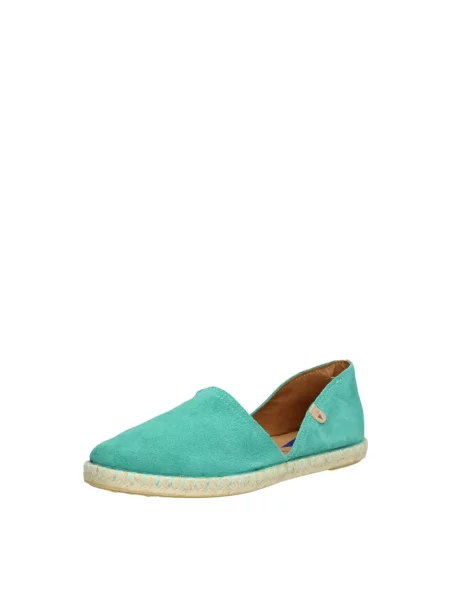 Espadryle Verbenas skórzane niebieskie