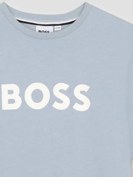Детская футболка Boss голубая