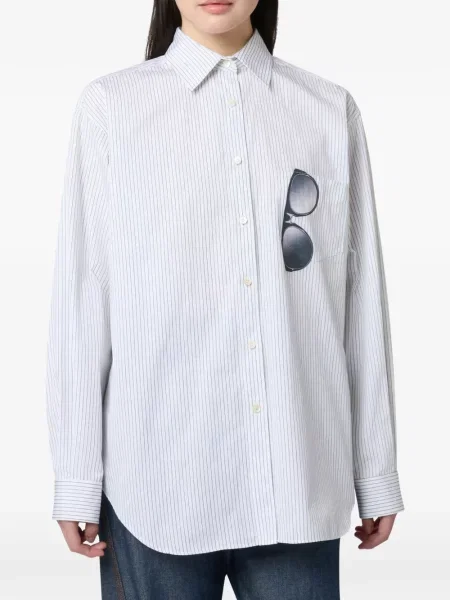 Cămașă Moschino din poplin alb