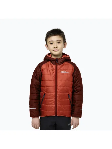 Детско пухено яке Zenon coral orange на Jack Wolfskin оранжево