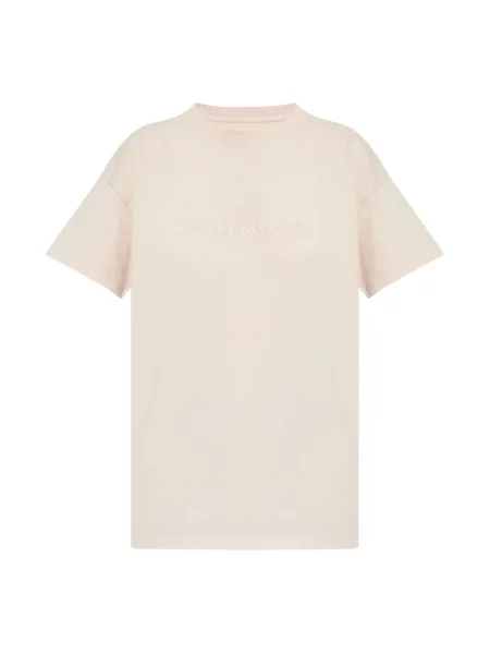 Koszulka Maison Margiela z logo różowa