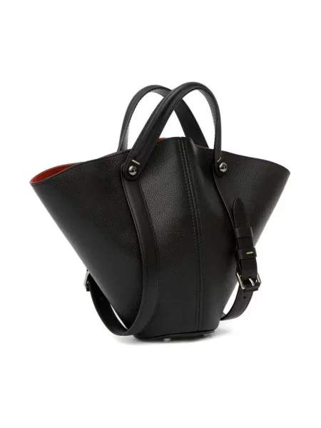 Sukienka Maison Margiela skórzana czarna