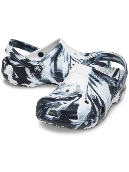 Chodaki Dla Dzieci Crocs Classic Marbled Kids Clog białe