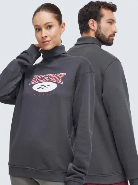 Класически суитчър Reebok Classic с апликация сиво