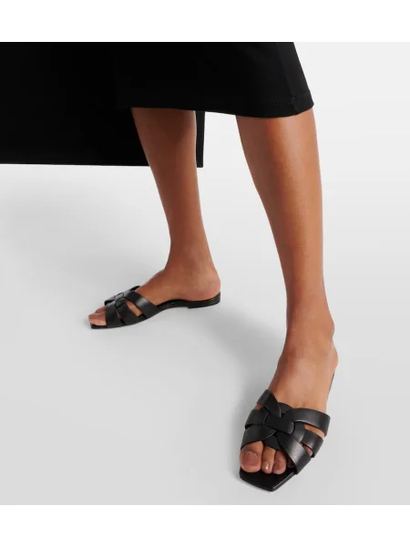 Sandale Saint Laurent din piele negru