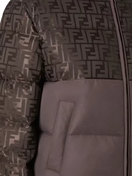 Geacă Fendi cu glugă maro