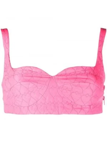 Sutien bralette Marco Rambaldi cu imagine cu motiv cu inimi roz