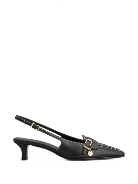 Pantofi cu toc Tod's din piele slingback negru