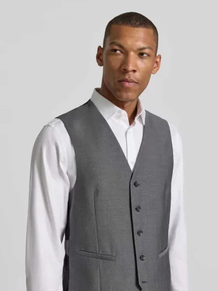 Kamizelka o kroju regular fit z czystej żywej wełny model Carlton' Cg - Club Of Gents