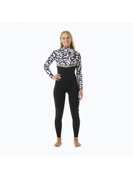 Női neoprén ruha Rip Curl E-Bomb Zip Free Sublimed black/ lime. Méret: 12 fekete